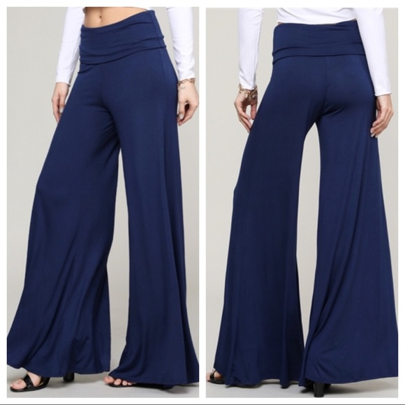 #05 MAVY - ✨PLUS SIZE✨GREY FABULOUS WIDE LEG PANTS - Picture 1 of 5